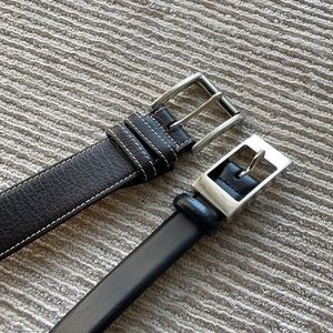 Two leather belts Atelier Lava and Amanda Smith